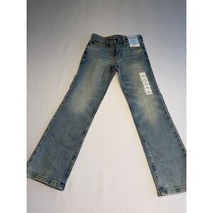 Cat & Jack boys straight jeans new w/tags 7 slim adjustable waist stretch